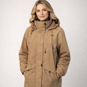 Croft & Barrow Women Size Large Midi Coat Hooded